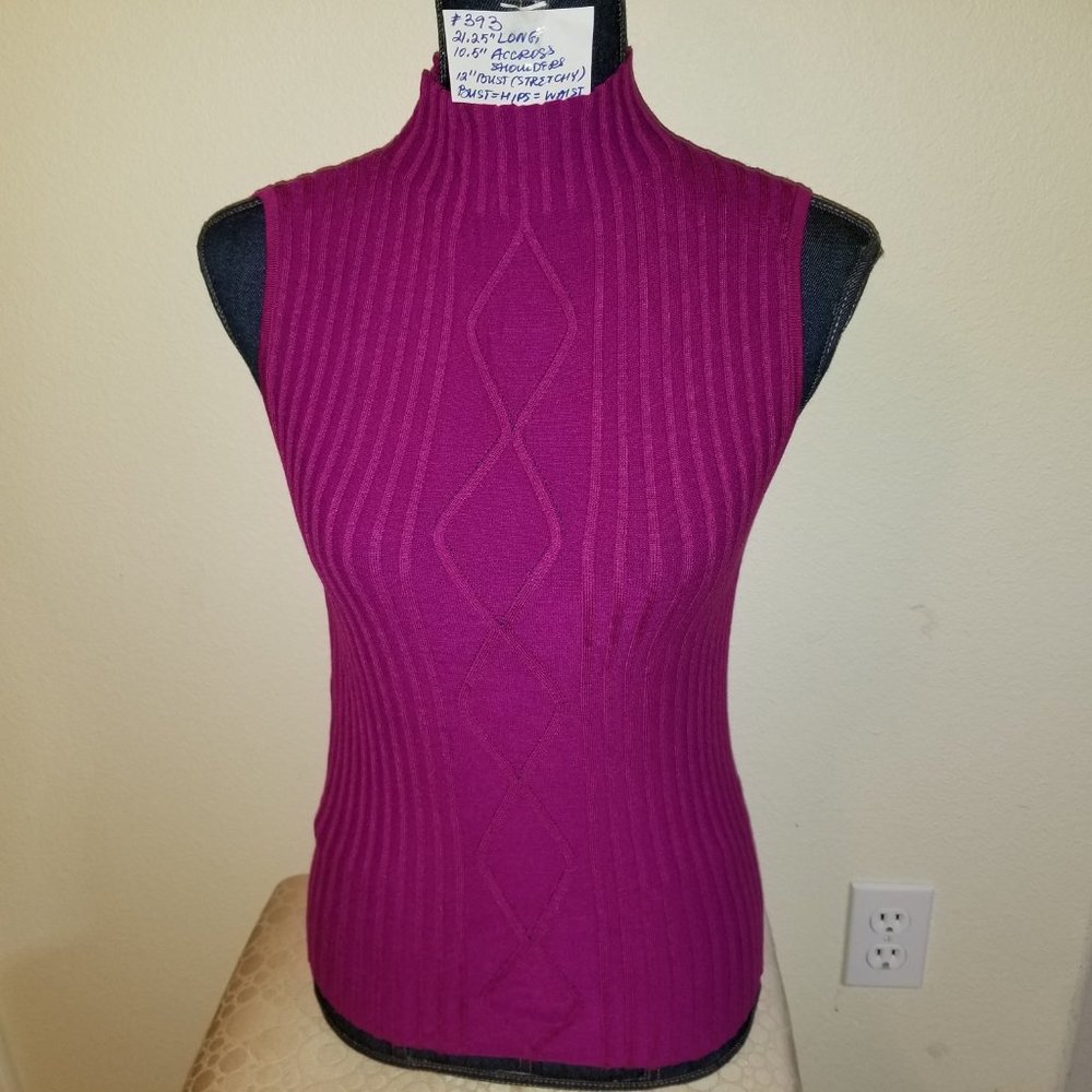 Women's Magenta Turtleneck Sweater